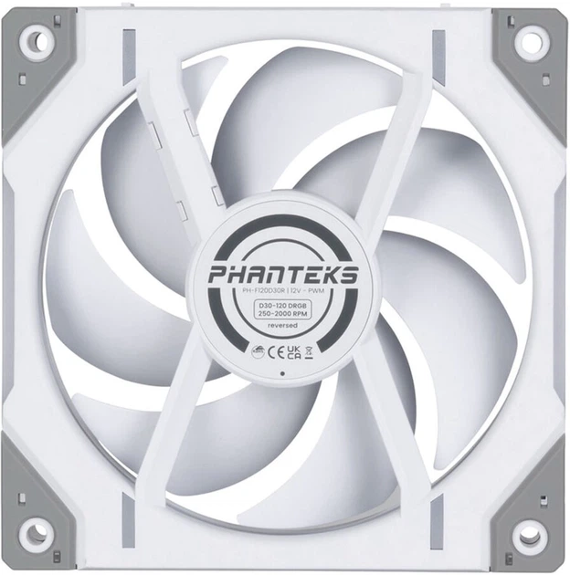 Zestaw chłodzenia Phanteks D30-120 D-RGB Regular Triple Pack White (8300260) - obraz 5