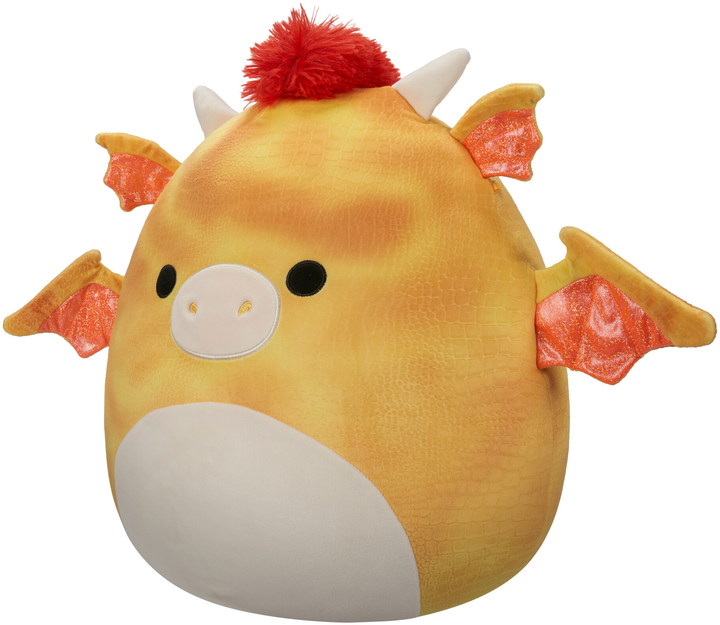 М'яка іграшка Squishmallows Dieric - Yellow Textured Dragon W/Red Hair (196566412330) - зображення 3