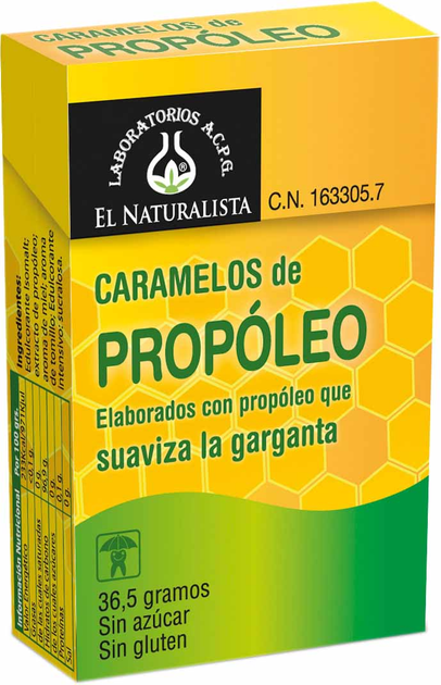 Suplement diety El Natural Caramelos Propoleo 20 szt (8410914320415) - obraz 1