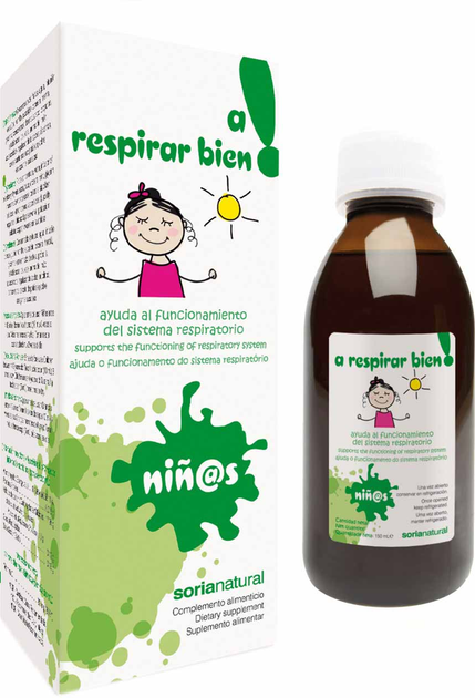 Добавка дієтична Soria Natural To Breathe Well Children's 150 мл (8422947144050) - зображення 1