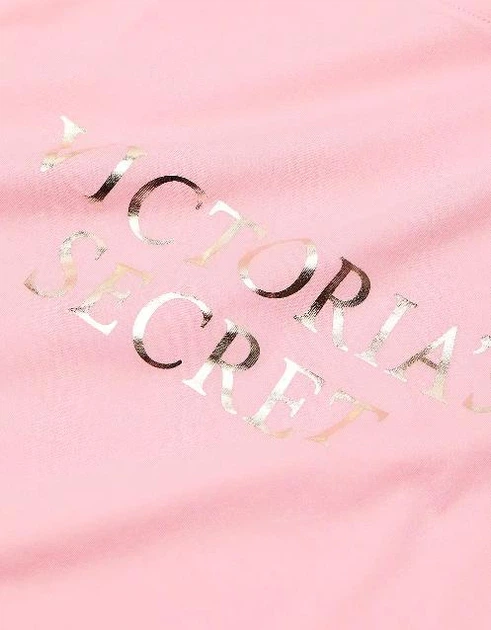 Піжама (футболка + шорти) жіноча Victoria's Secret XS рожева смужка котон бавовна - зображення 4