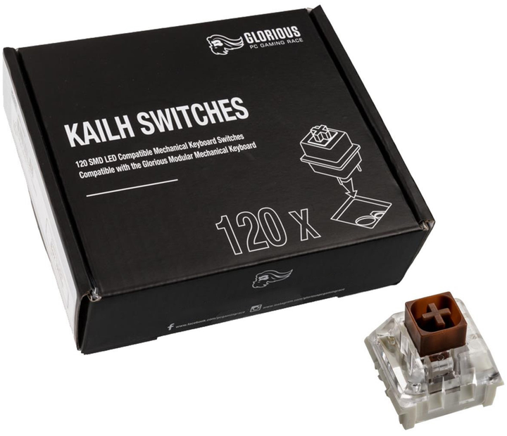 Набір перемикачів для клавиатури Glorious Kailh Box Brown Switches (120 шт) (KAI-BROWN) - зображення 2