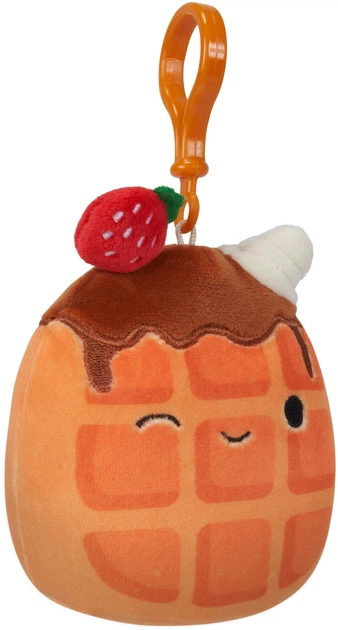 Pluszowy brelok Squishmallows Weaver - Waffle W/Strawberry and Whipped Cream (196566406995) - obraz 5