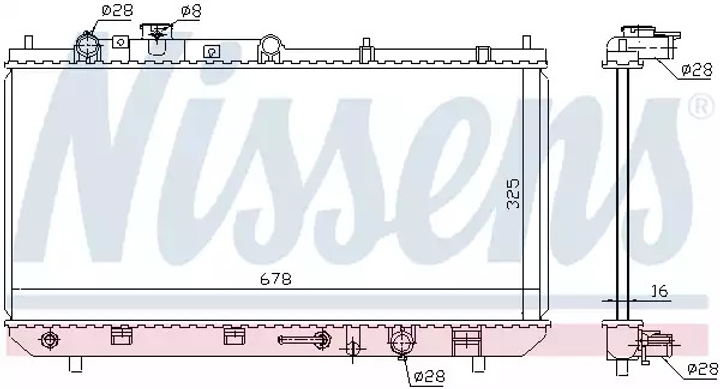 Радиатор охлаждения двигателя MAZDA 323, NISSENS (624041) - изображение 1