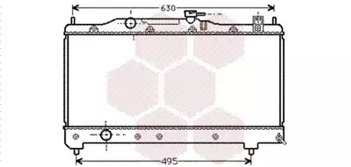 Радиатор охлаждения двигателя TOYOTA AVENSIS, Van Wezel (53002237) - изображение 1