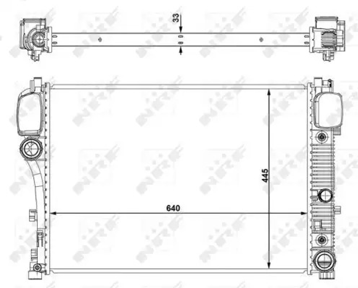Радіатор охолодження двигуна MERCEDES-BENZ S-CLASS, NRF (53839) - зображення 1