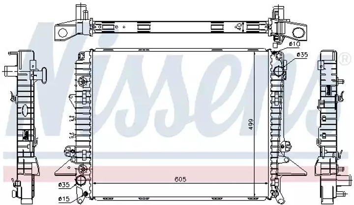 Радіатор охолодження двигуна LAND ROVER, NISSENS (64321A) - зображення 1