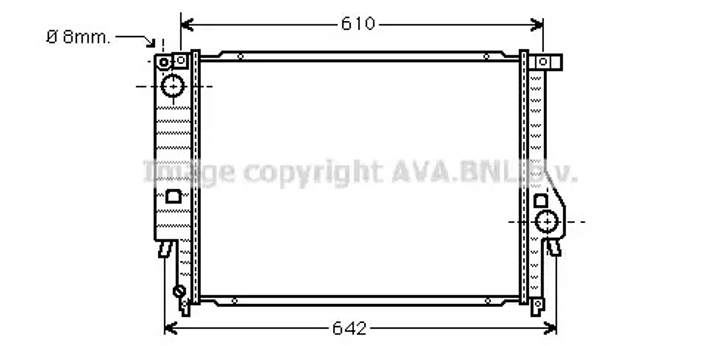 Радиатор охлаждения двигателя BMW 7, AVA COOLING (BW2096) - изображение 1