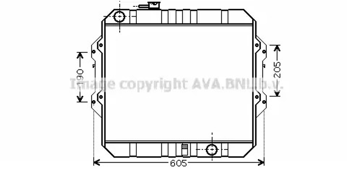 Радіатор охолодження двигуна TOYOTA HILUX, AVA COOLING (TO2371) - зображення 1