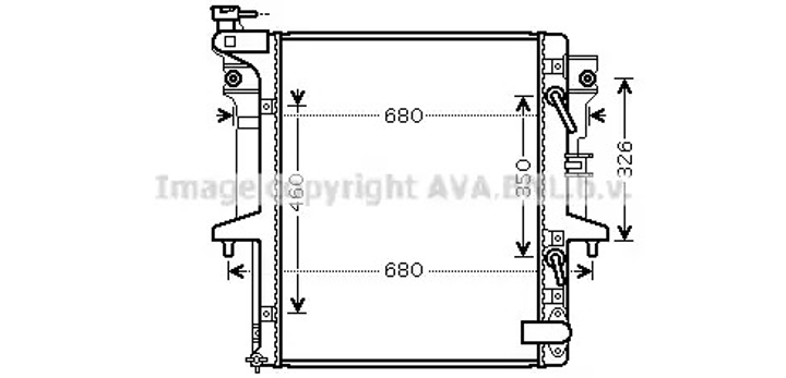 Радіатор охолодження двигуна MITSUBISHI L200/300, AVA COOLING (MT2205) - зображення 1