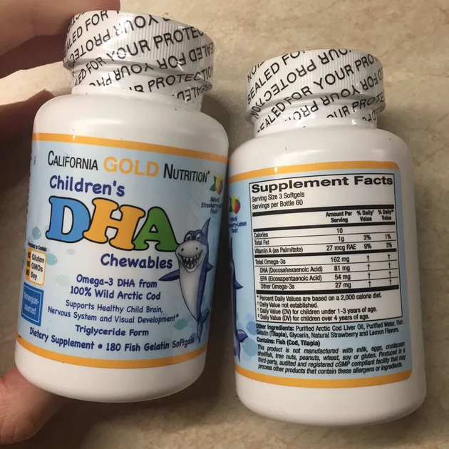 Омега 3 для детей California Gold Childrens DHA 180 caps - изображение 3