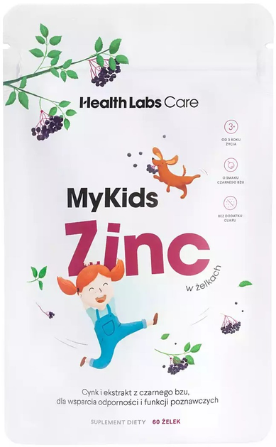 Cynk dla dzieci Health Labs Care MyKids w żelkach 60 szt (5905741039096) - obraz 1