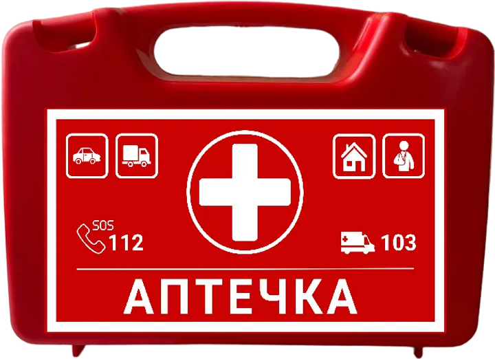 Футляр ящик для аптечки Poputchik червоний 21х16х7 см (Ф-02-2020-П) - зображення 1
