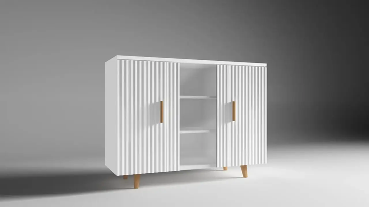 Вітрина-комод 1W2D Verona Artos Design Білий Польща (ламінована ДСП/ламінована МДФ) - зображення 2