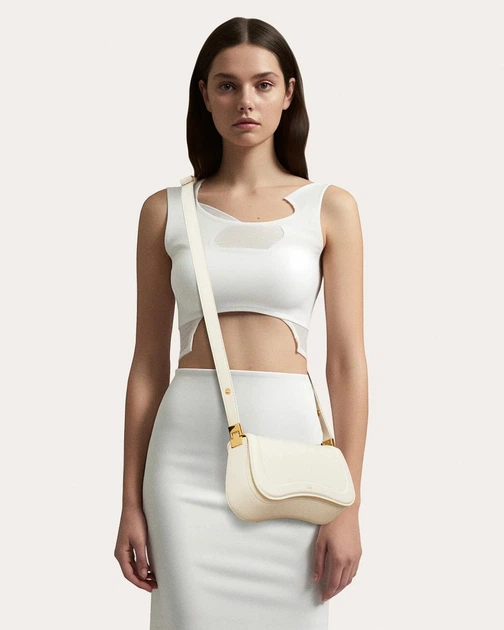 Сумка жіноча з логотипом JW PEI Joy shoulder bag U67V46 Білий - Фото 7 Сумка жіноча з логотипом JW PEI Joy shoulder bag U67V46 Білий - зображення 7