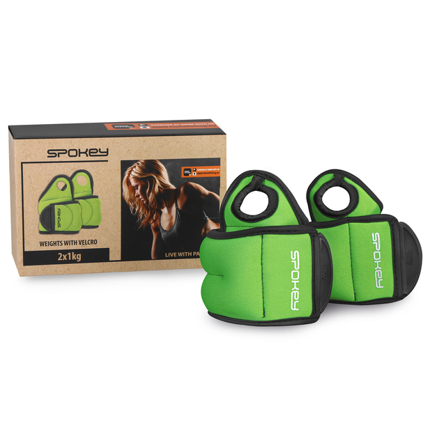 Обтяжувачі для рук Spokey Com Form IV 2 x 1 kg Green (920911) - зображення 7