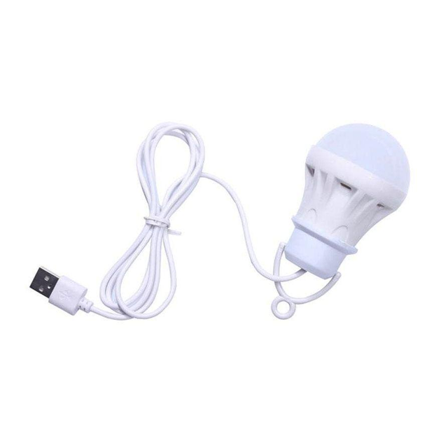 Лампочка LED USB 5W світлодіодна кемпінгова підвісна від повербанка або ...
