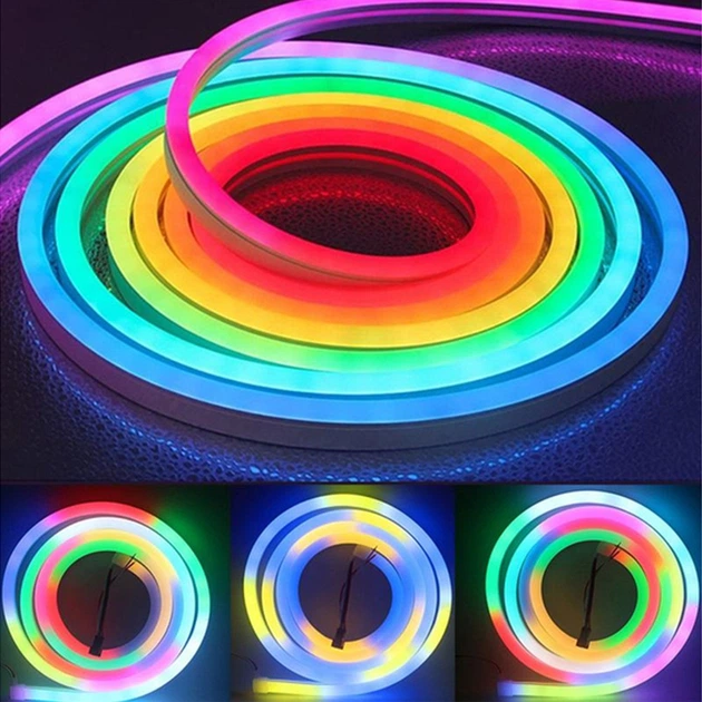 Светодиодная неоновая RGB Smart LED лента DIGITAL 220V, IP65, Комплект 10 метров с пультом Sneha (996484) - изображение 7