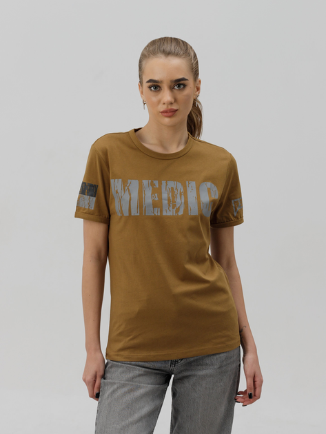 Тактична футболка жіноча BEZET Medic 10125 L Койот (ROZ6501032324) - зображення 1