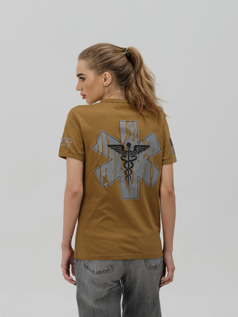Тактична футболка жіноча BEZET Medic 10125 L Койот (ROZ6501032324) - зображення 2