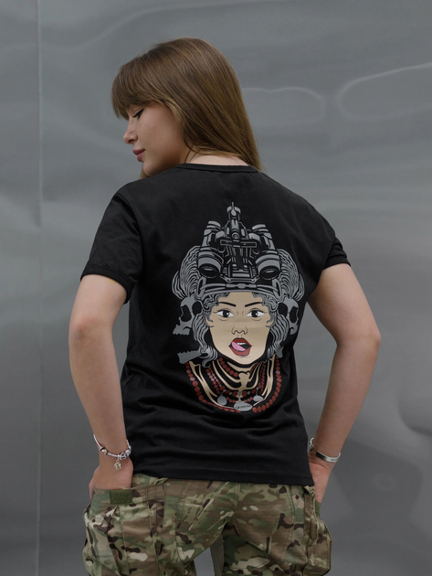 Тактическая футболка женская BEZET Bellona & Нерушимая 10447 M Черная (ROZ6501032349) - изображение 2