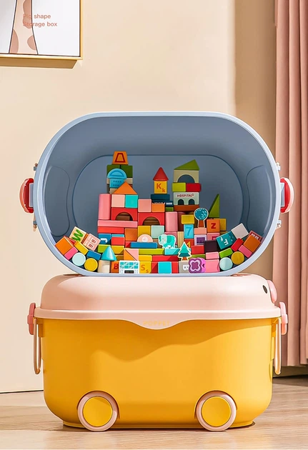 Многофункциональный ящик для хранения игрушек POPPET Свинка Йеллоу На колесах Большой (PP-002Y-L) - Фото 4 Многофункциональный ящик для хранения игрушек POPPET Свинка Йеллоу На колесах Большой (PP-002Y-L) - изображение 4