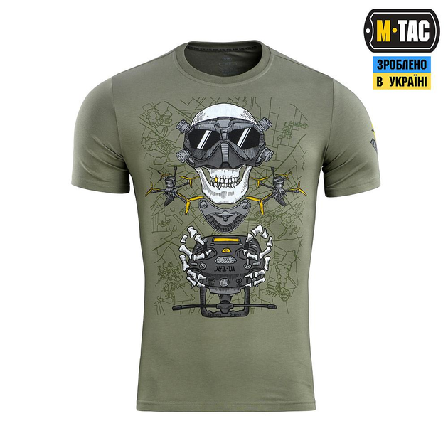 Тактическая футболка M-Tac Drohnenführer Light Olive олива S - изображение 2