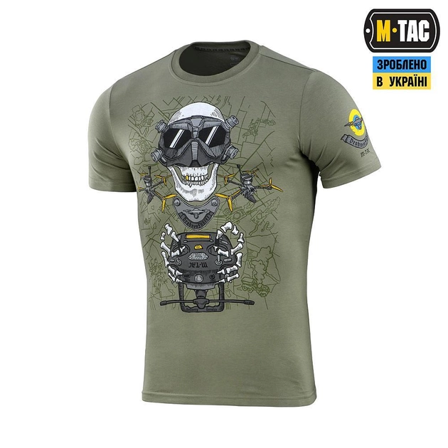 Тактична футболка M-Tac Drohnenführer Light Olive олива 2XL - зображення 1