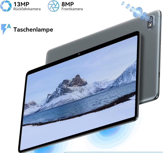 Планшет 10.1" Full HD Blackview Tab 7 Pro 10/128Gb 4G 2-SIM 8 ядер Android 12 6580 mAh Серый - изображение 4