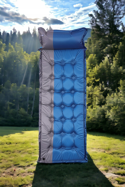 Mata samopompująca SportVida SV-LN0001 180 x 60 cm Blue-Grey (5903949201802) - obraz 9