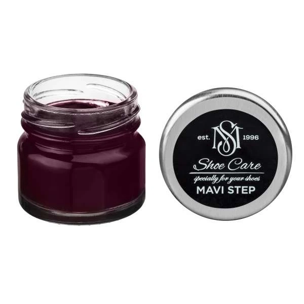 Крем-краска с воском для обуви и изделий из гладкой кожи MAVI STEP Creme de Beaute 154 Баклажановый 25 мл (C01/154/025) - Фото 1 Крем-краска с воском для обуви и изделий из гладкой кожи MAVI STEP Creme de Beaute 154 Баклажановый 25 мл (C01/154/025) - изображение 1
