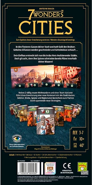 Dodatek do gry planszowej Asmodee 7 Wonders of the World: Cities (5425016924532) - obraz 3