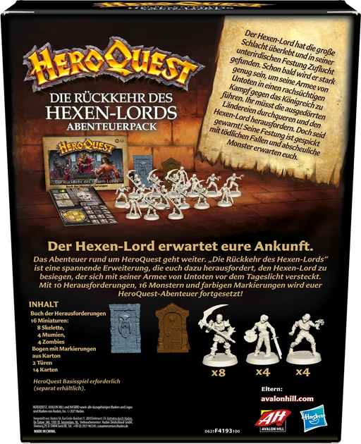 Dodatek do gry planszowej Hasbro Avalon Hill HeroQuest: The Return of the Witch Lord (5010993938827) - obraz 2