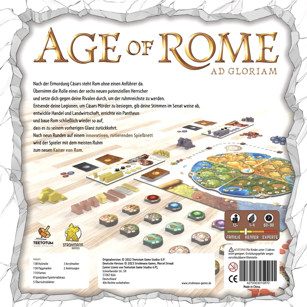 Gra planszowa Strohmann Games Age of Rome (4270003010870) - obraz 3