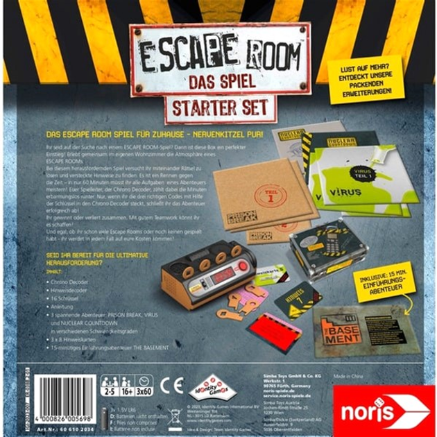 Gra planszowa Noris Escape Room Starter Set (4000826005698) - obraz 4