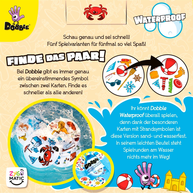 Gra planszowa Asmodee Dobble Waterproof (3558380106319) - obraz 4