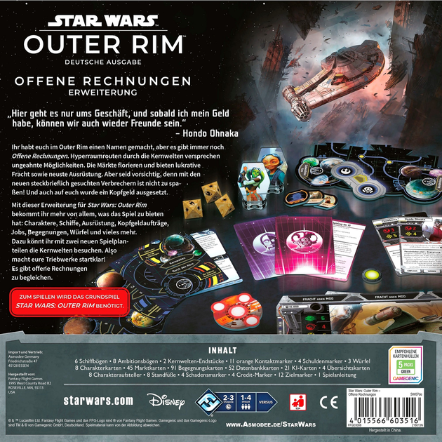 Dodatek do gry planszowej Asmodee Star Wars: Outer Rim Outstanding Invoices (4015566603516) - obraz 4
