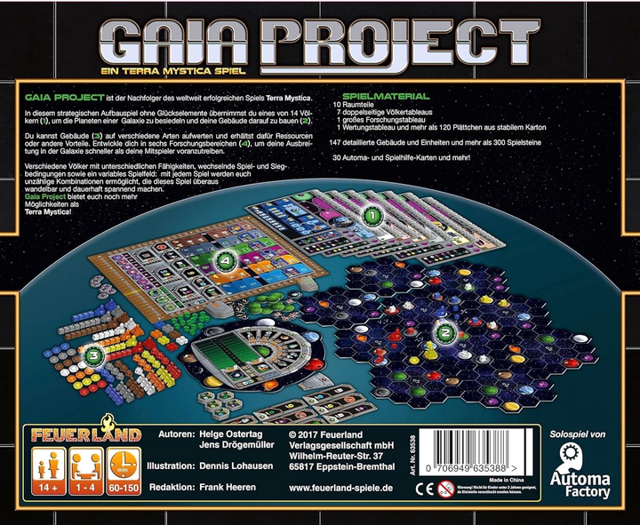 Gra planszowa Feuerland Spiele Gaia Project (0706949635388) - obraz 3