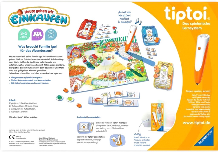 Gra planszowa Ravensburger Tiptoi Today We Go Shopping (4005556001194) - obraz 3
