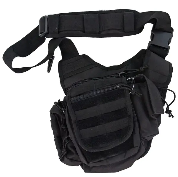 Сумка Mil-Tec® Тактическая через плече однолямковая Sling bag multifunction Schwarz (13726502) - изображение 4