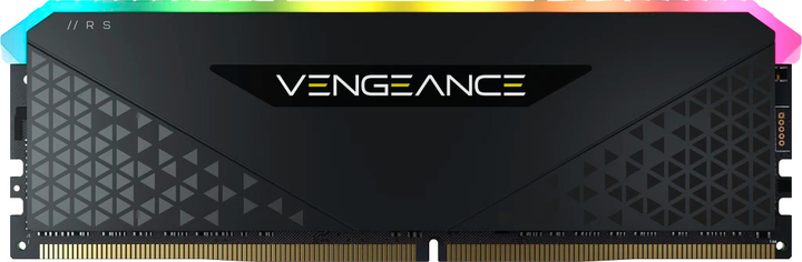 Оперативна пам'ять Corsair DDR4-3200 16384MB PC4-25600 Vengeance RGB RS Black (CMG16GX4M1E3200C16) - зображення 1