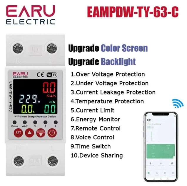 Розумне реле напруги EARU 63А WiFi Smart Life - изображение 2