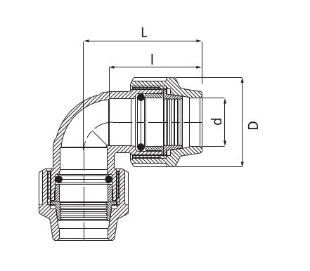 Коліно UNIDELTA Ø25 PN16 PP-B - зображення 2
