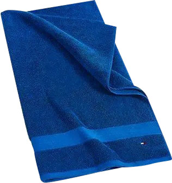 Акція на Рушник бавовняний Tommy Hilfiger банний 76х138 см Modern American Solid Cotton Bath Towel Bright Blue Синій від Rozetka