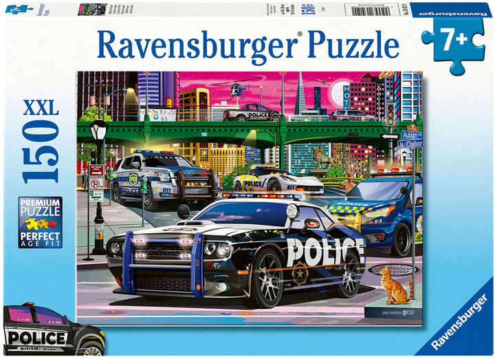 Пазл Ravensburger Police On Patrol 150 елементів (4005556134120) - зображення 1