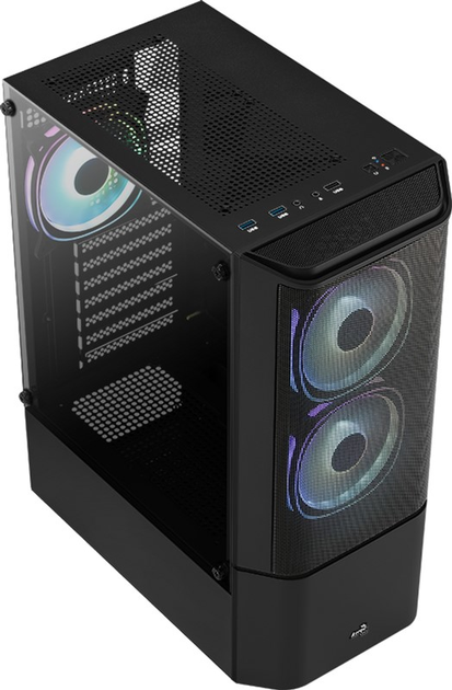 Корпус Aerocool Quantum Mesh v3 Midi-Tower RGB TG Black (ACCM-PV31133.11) - изображение 3