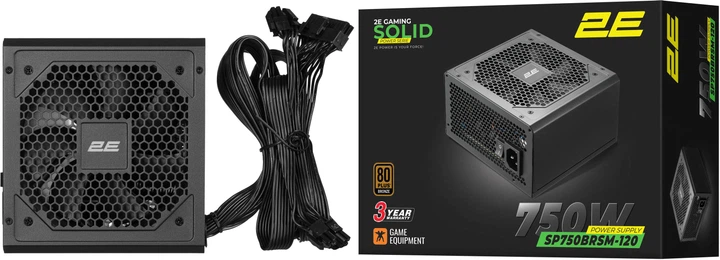 Блок питания 2E Gaming Solid Power 750 Вт (2E-SP750BRSM-120) - изображение 9