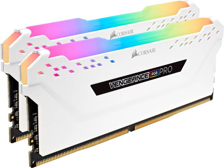 Pamięć Corsair DDR4-3000 16384MB PC4-24000 (Kit of 2x8192) Vengeance RGB Pro White (CMW16GX4M2C3000C15W) - obraz 3
