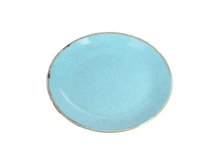 Тарелка мелкая круглая Turquoise фарфоровая Porland 180 мм 187618/T - изображение 3