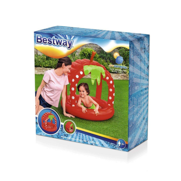 Детский надувной бассейн Bestway 52387 «Ягода» круглый с навесом 91х91х91см 27л Красный (D-2019091736) - изображение 4